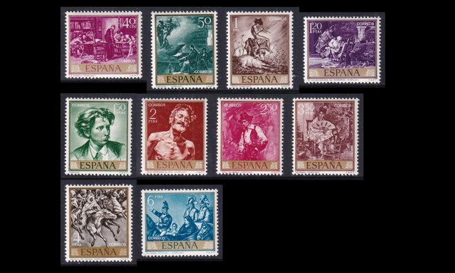Espanja 1740-9 ** Maalauksia Mariano Fortuny (1968)