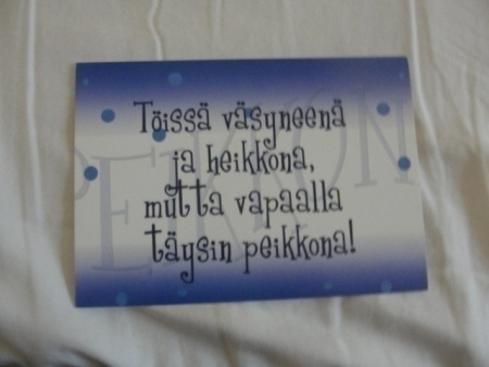 NO  110  - töissä väsyneenä ja heikkona mutta