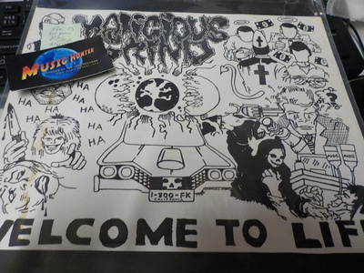 MALICIOUS GRIND - WELCOME TO HELL 1ST FRA 89 PRESS LP EX/EX