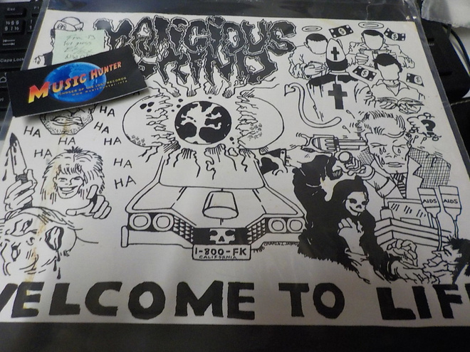 MALICIOUS GRIND - WELCOME TO HELL 1ST FRA  89 PRESS LP EX/EX