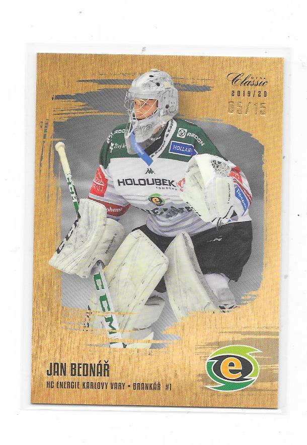 2018-19 Classic GOLD #199 Jan Bednar Karlovy Vary ÄSSÄT /15
