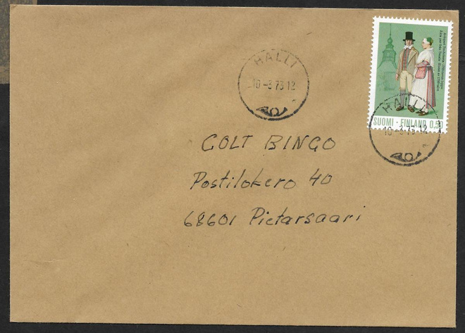 Postilähetys - Kansanpuku (LAPE 710) Halli 10.3.1973