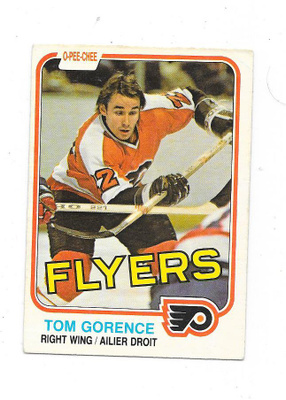 1981-82 OPC #250 Tom Gorence , Philadelphia Flyers
