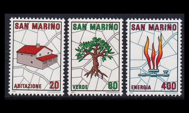San Marino 1237-9 ** Kaupunkisuunnittelu (1981)