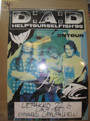 D.A.D. HELPYOURSELFISH -95 TOUR KEIKKAJULISTE