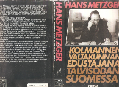Metzger,Hans: Kolmannen valtakunnan edustajana,  Otava 1984