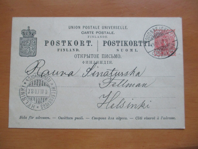 1900 Suonenjoki ehiö senaattorinnalle Hkiin
