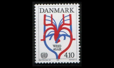 Tanska 919 ** WHO 40v (1988)