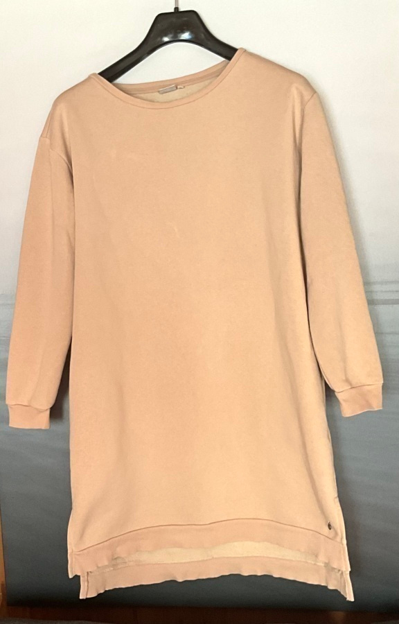 CREAM SWEAT beige college mekko S( M)