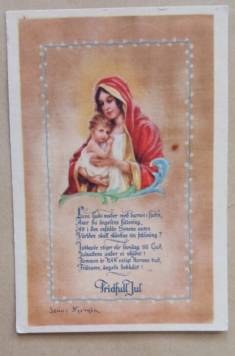 Jenny Nyström: Neitsyt Maria ja lapsi, runo, p. 1944