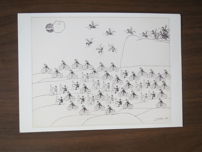 Saul Steinberg: Indians, Cyclists, Artists taidekortti