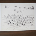 Saul Steinberg: Indians, Cyclists, Artists taidekortti - pikkukuva 1