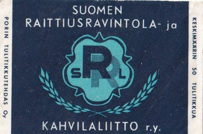 SRL. Suomen Raittiusravintola -ja Kahvilaliitto r.y.    b526