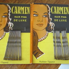 2x hiuspinni 12 kpl setti Carmen hair pins DE LUXE  WANHA - pikkukuva 1
