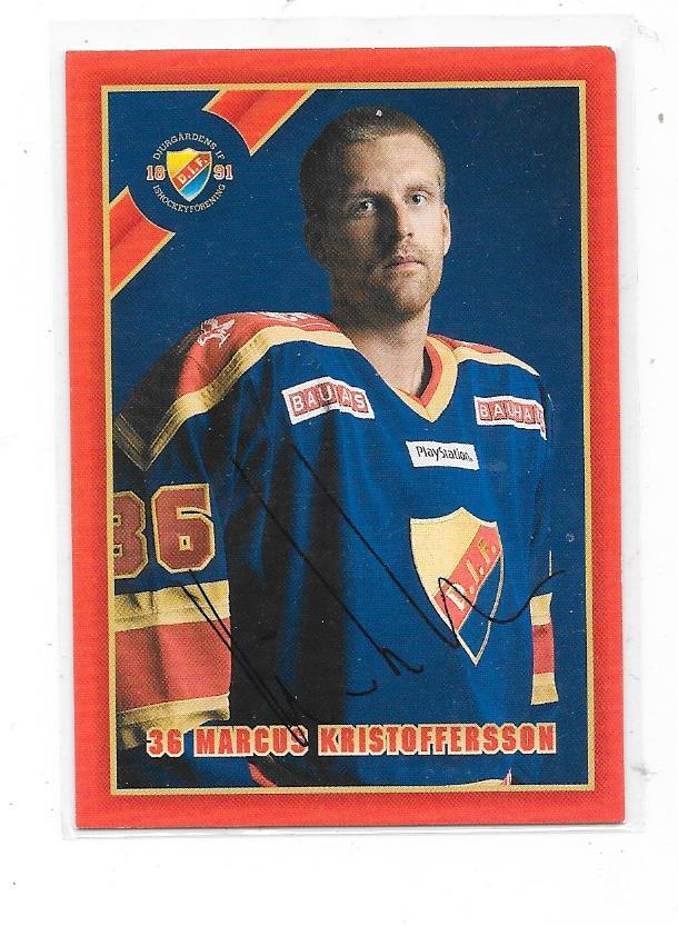 2005 DIF teamset #36 Marcus Kristoffersson Ässät nimmari