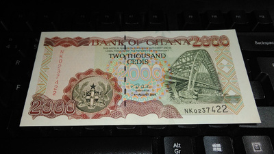 Ghana 2000 Cedis 2003 P33 UNC