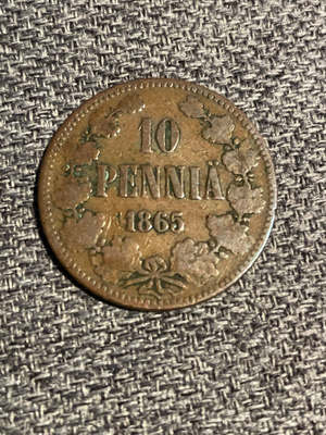 Suomi 10 penniä 1865 Aleksanteri II