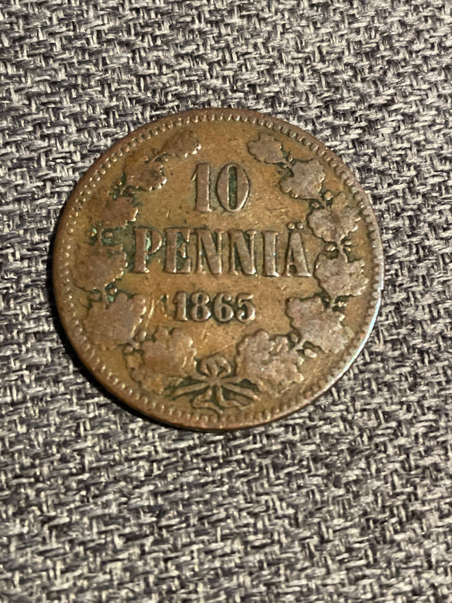 Suomi 10 penniä 1865 Aleksanteri II