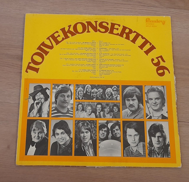 TOIVEKONSERTTI 56 SFLP 9554 1974 Suomi