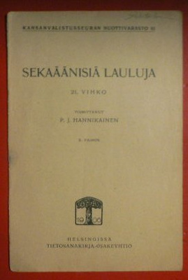 Sekaäänisiä Lauluja - Kansanvalistusseuran Nuottivarasto