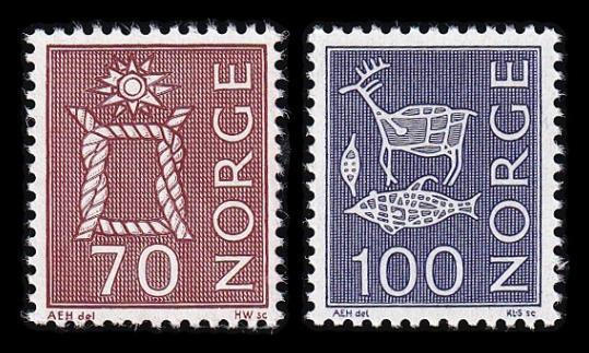 Norja 600-1 ** Käyttösarja (1970)