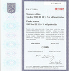 SUOMEN VALTION v. 1982 III 11 3/4 % OBLIGAATIOLAINA 1000 mk - pikkukuva 1