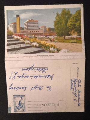 VANHA Kirjekortti Lahti 1958