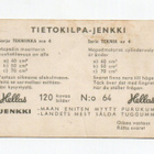 Purkkakuva Hellas TIETOKILPA-JENKKI n:o 64 - pikkukuva 2