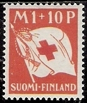 1930 Punainen Risti 1 mk + 10 p **  LaPe 158