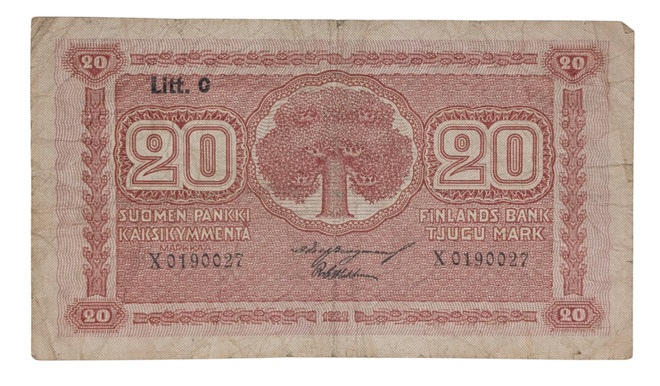 20 Markkaa 1922 Litt. C X0190027