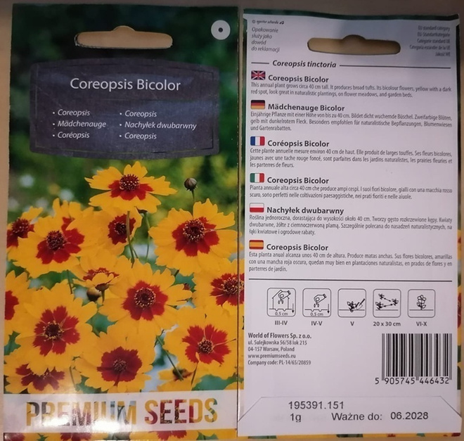 Tiikerikaunosilmä 'Coreopsis Bicolor' - siemenet #