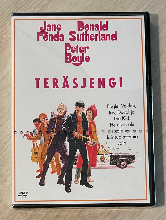 Teräsjengi (1973) Jane Fonda, Peter Boyle (UUSI)