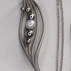 Hopeinen 925 Kielo Kaulakoru Design - pikkukuva 2