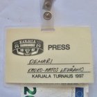 VANHA Kisapassi Jääkiekko Karjala Turnaus 1997 Lehdistö - pikkukuva 1