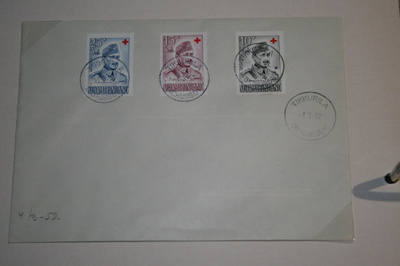 FDC kuori 4.3.1952 punainen risti /Mannerheim