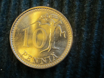 10 penniä 1975