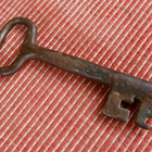 Vaasa 1800-luku kyläsepän takotyö iso vanha avain 17cm 264g - pikkukuva 1