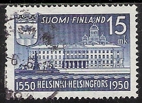 1950 Helsinki 400 vuotta 15 mk leimattu LaPe 390