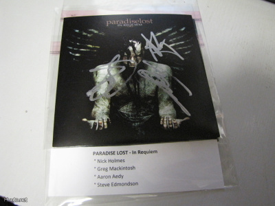 PARADISE LOST - IN REQUIEM CD SLEEVE NELJÄLLÄ NIMMARILLA !