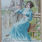 Herra imartelee leidiä läheisesti, vanha väripk, p. 1903 - pikkukuva 1