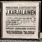 J. KARJALAINEN - Aurinko, lemmi häntä puolestani CD-Maxi PRO - pikkukuva 1