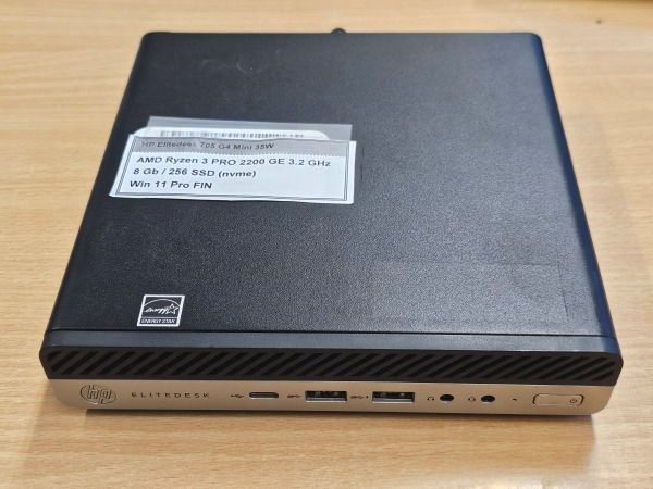 HP EliteDesk 705 G4 Desktop Mini AMD Ryzen 3 2200GE Win11