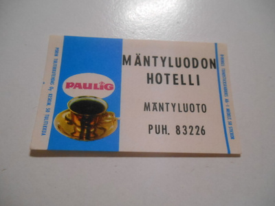 TT Etiketti Paulig Mäntyluodon Hotelli Mäntyluoto