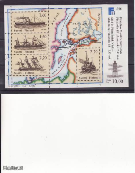 Suomi v 1986, FINLANDIA  88, postituore blokki
