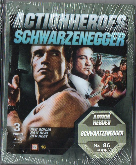 Actionheroes Schwarzenegger	(75 208)	UUSI	-FI-	Steelbox,	BLU