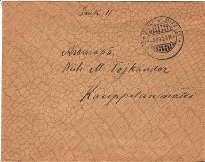POSTILÄHETYS MIKKELI- KAUPPILANMÄKI ASEMAPÄÄLIKKÖLLE