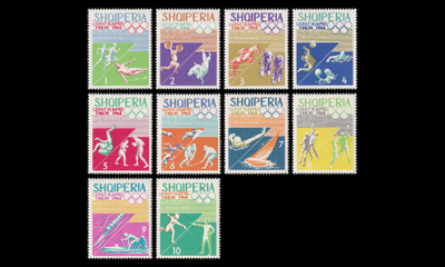 Albania 859-68 ** Kesäolympialaiset Tokio (1964)