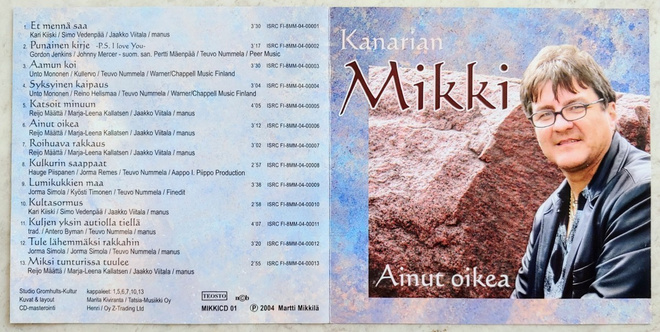 KANARIAN MIKKI: Ainut Oikea – MINT CD - pienkustanne 2004