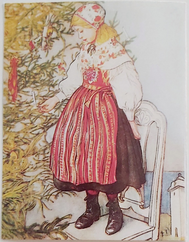 CARL LARSSON:  Julgranskonfekt-KULKEMATON JOULUKORTTI