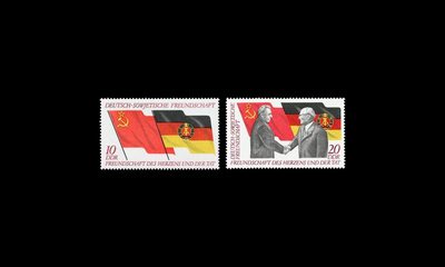 DDR 1759-60 ** Venäläis-saksalainen ystävyyssop 25v (1972